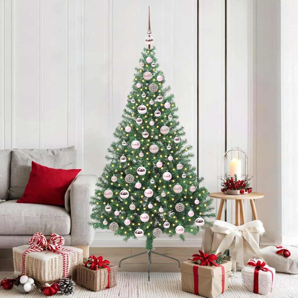 Sapin de Noël artificiel pré-éclairé Vert 180 cm PVC - XIOS