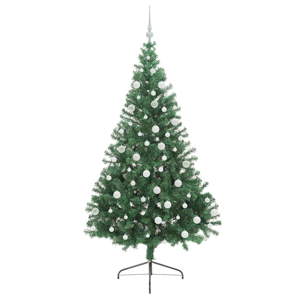 Sapin de Noël artificiel pré-éclairé Vert 180 cm PVC - XIOS