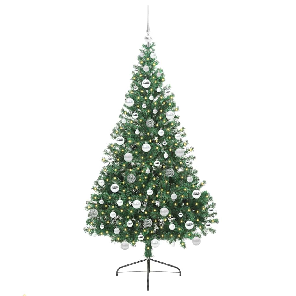 Sapin de Noël artificiel pré-éclairé Vert 180 cm PVC - XIOS