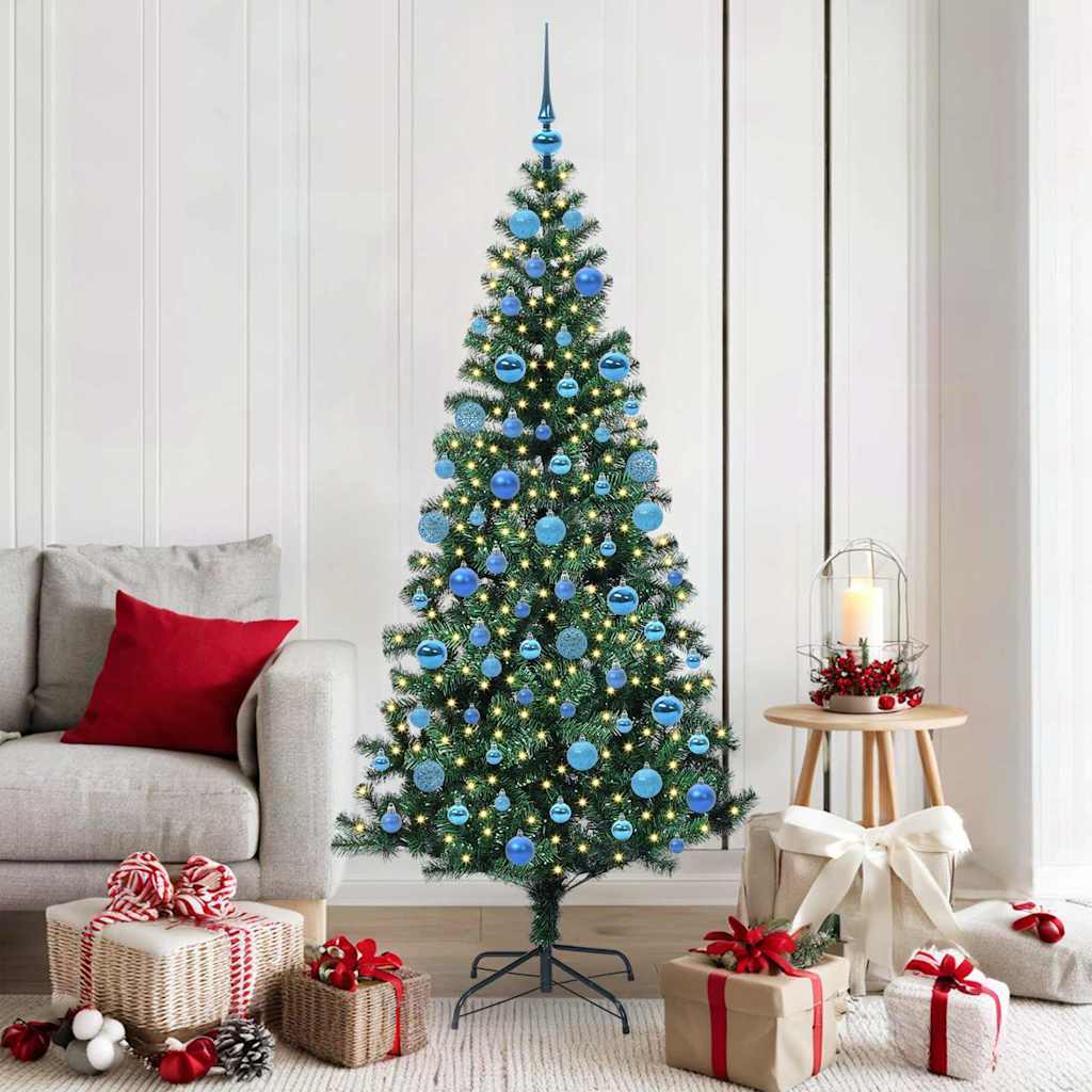 Sapin de Noël artificiel pré-éclairé Vert 180 cm PVC - XIOS