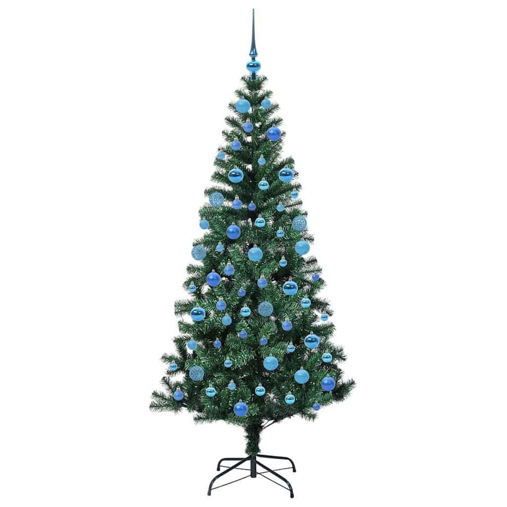 Sapin de Noël artificiel pré-éclairé Vert 180 cm PVC - XIOS