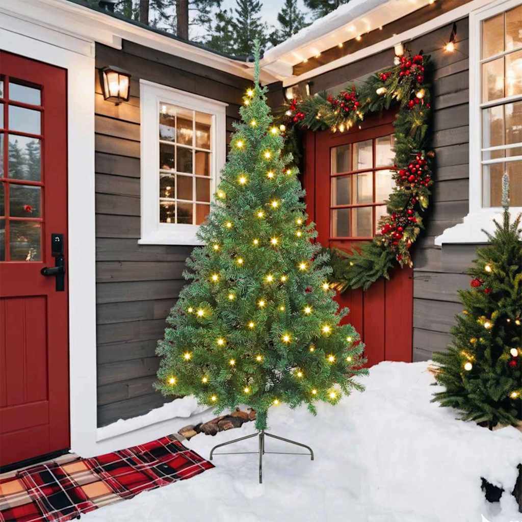 Sapin de Noël artificiel pré-éclairé Vert 210 cm PVC - XIOS