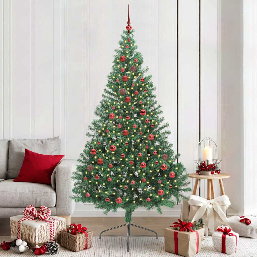 Sapin de Noël artificiel pré-éclairé Vert 210 cm PVC - XIOS