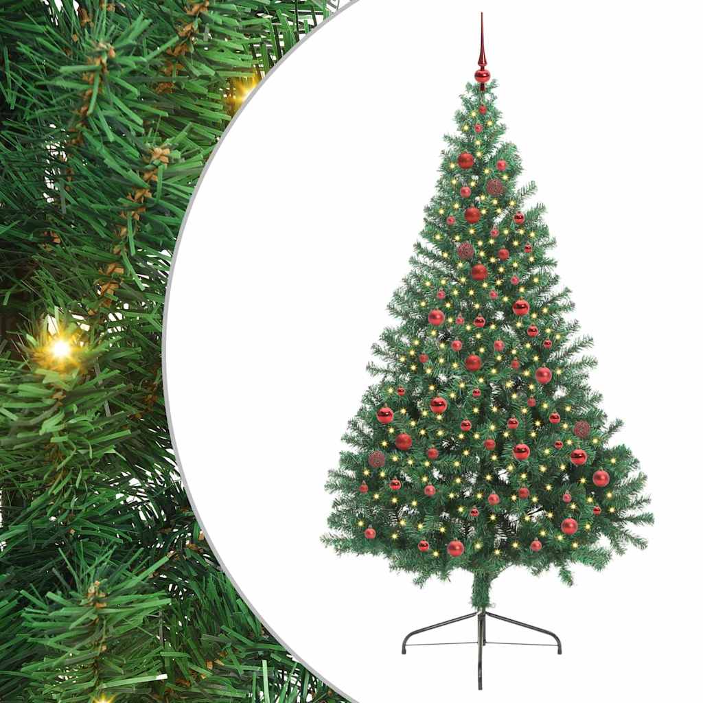 Sapin de Noël artificiel pré-éclairé Vert 210 cm PVC - XIOS
