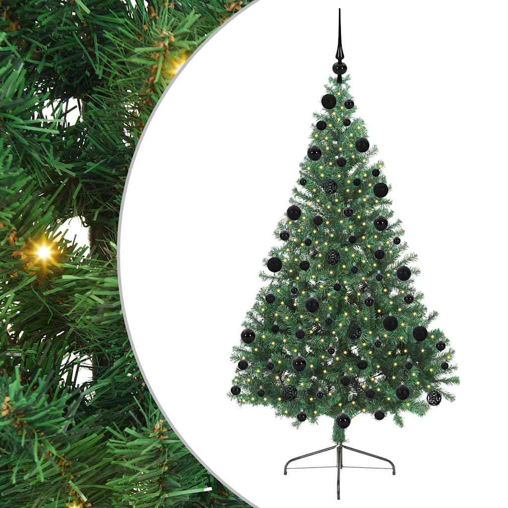 Sapin de Noël artificiel pré-éclairé Vert 210 cm PVC - XIOS