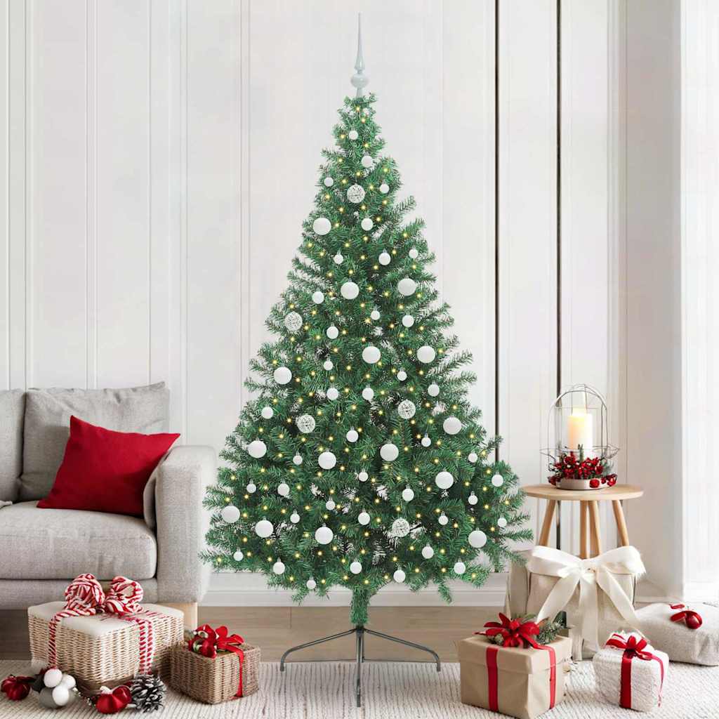 Sapin de Noël artificiel pré-éclairé Vert 210 cm PVC - XIOS