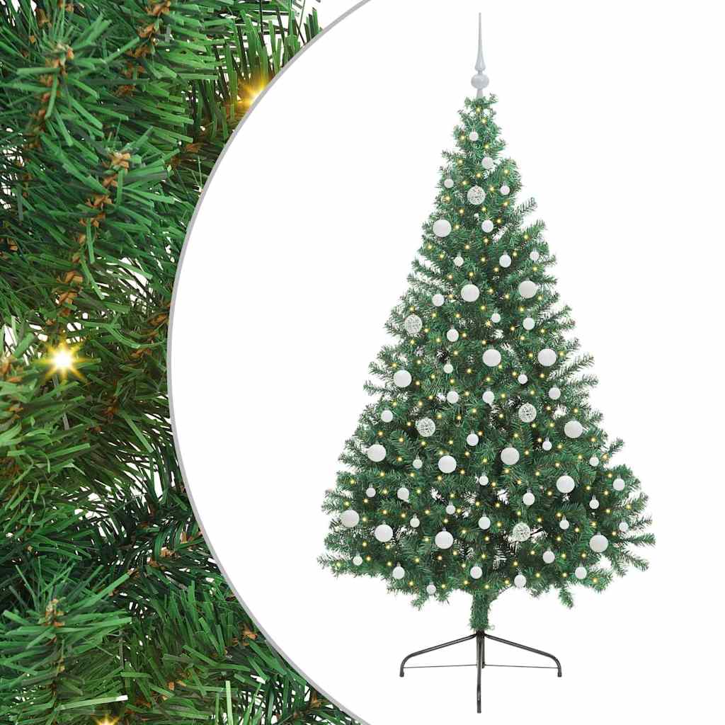 Sapin de Noël artificiel pré-éclairé Vert 210 cm PVC - XIOS