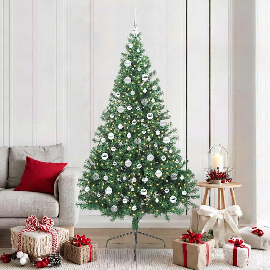 Sapin de Noël artificiel pré-éclairé Vert 210 cm PVC - XIOS