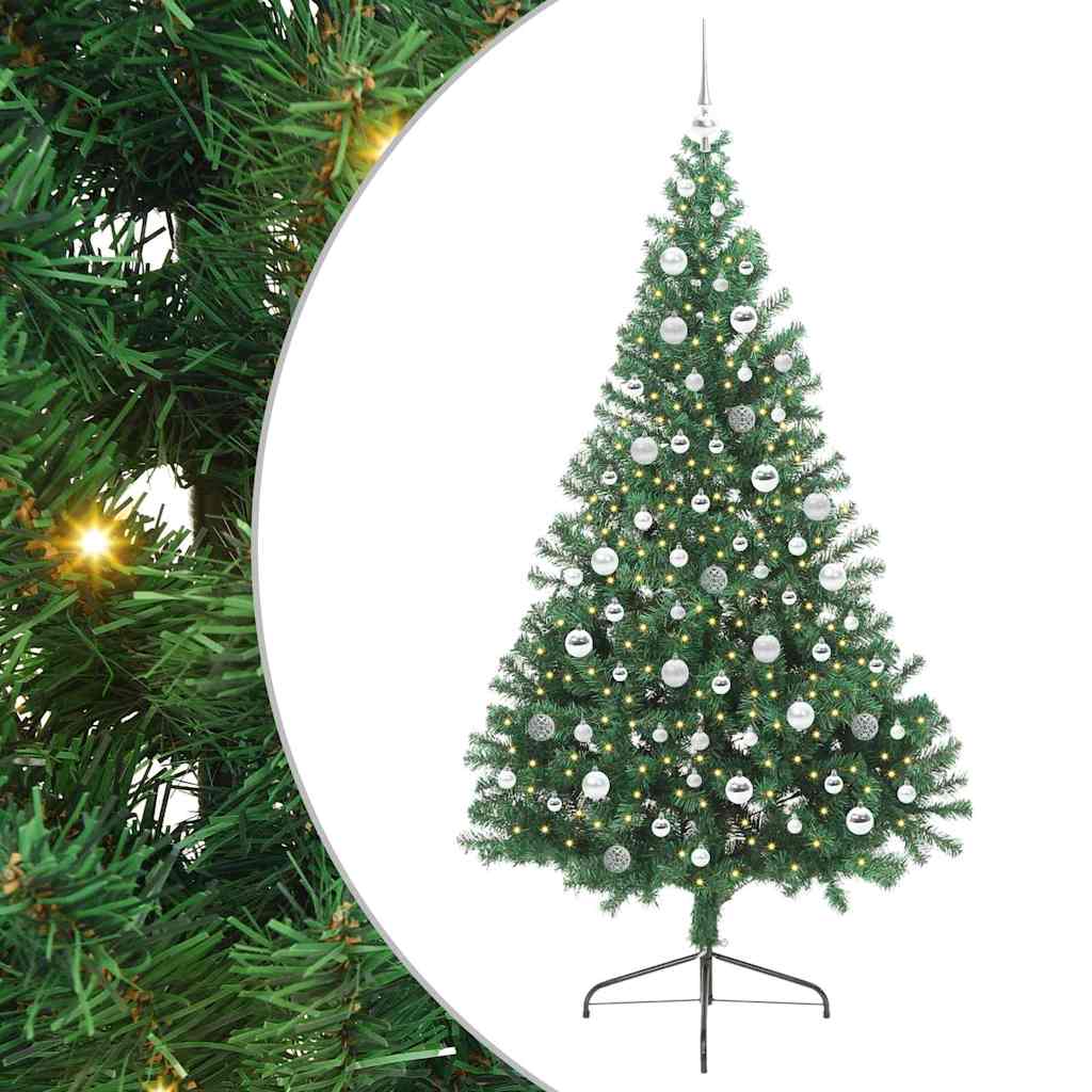 Sapin de Noël artificiel pré-éclairé Vert 210 cm PVC - XIOS