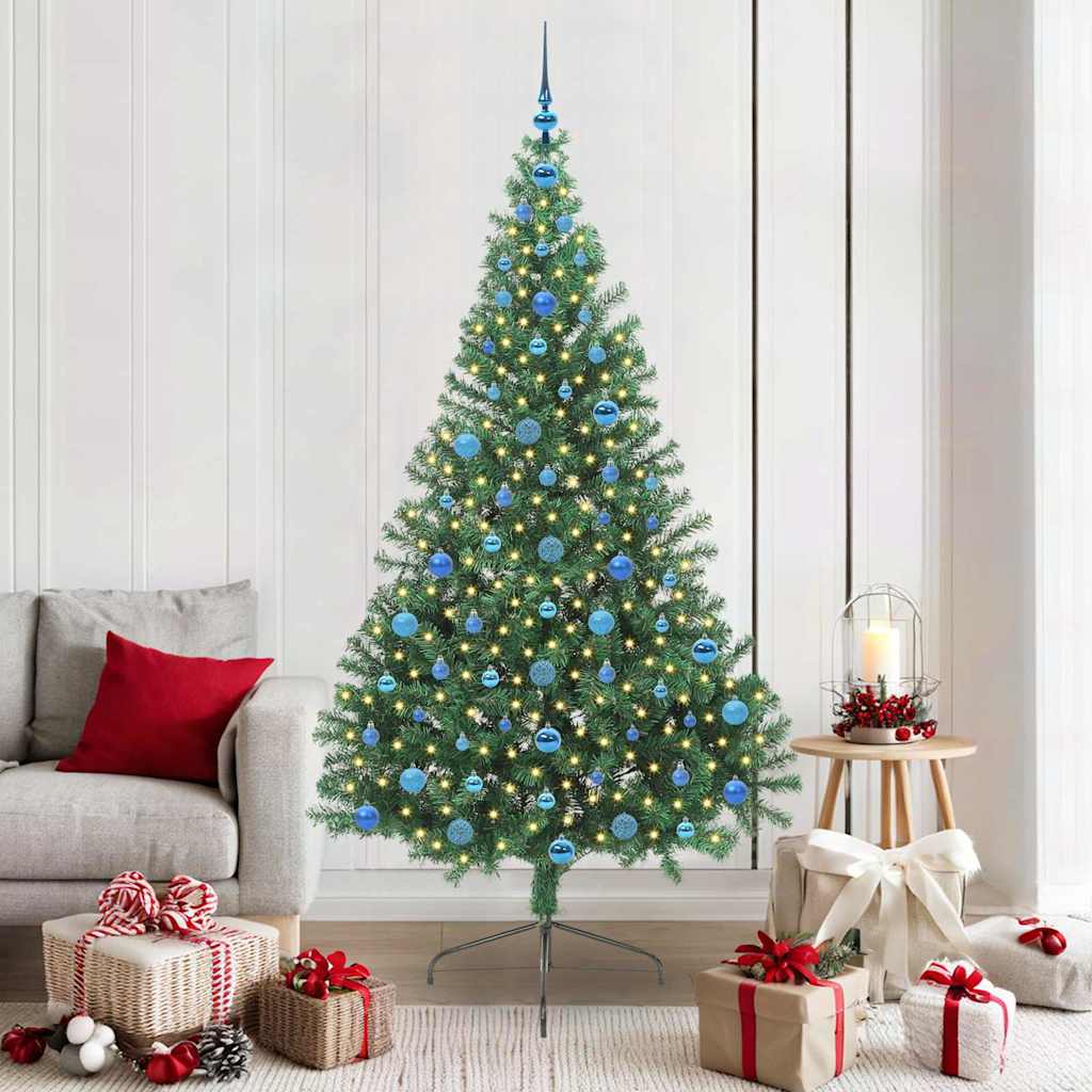 Sapin de Noël artificiel pré-éclairé Vert 210 cm PVC - XIOS