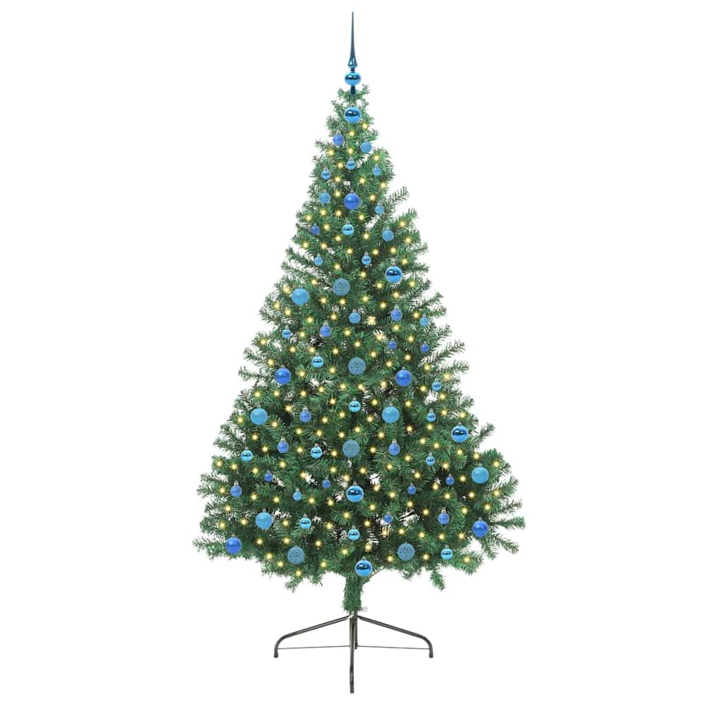 Sapin de Noël artificiel pré-éclairé Vert 210 cm PVC - XIOS