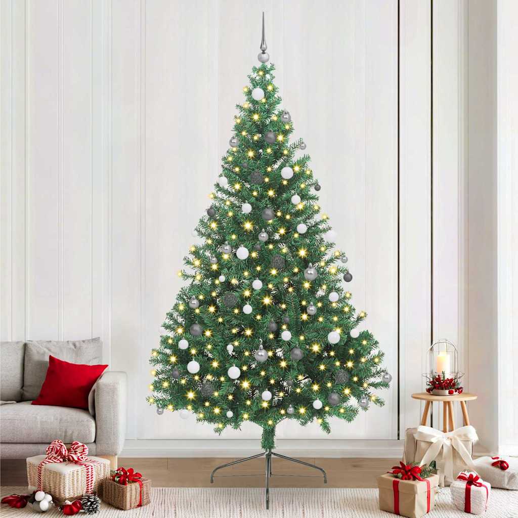 Sapin de Noël artificiel pré-éclairé Vert 240 cm PVC - XIOS