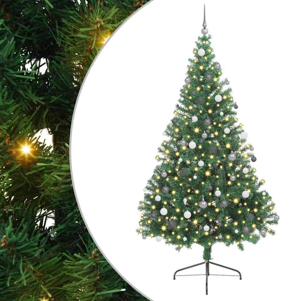 Sapin de Noël artificiel pré-éclairé Vert 240 cm PVC - XIOS