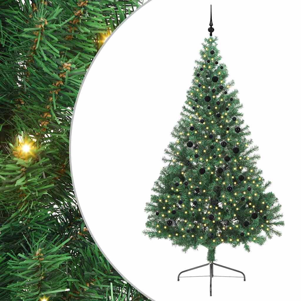 Sapin de Noël artificiel pré-éclairé Vert 240 cm PVC - XIOS