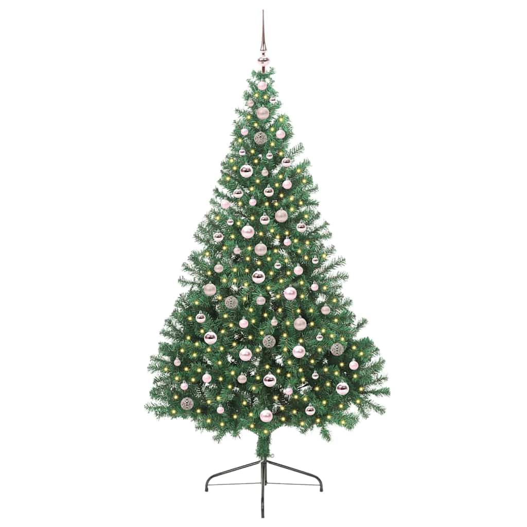 Sapin de Noël artificiel pré-éclairé Vert 240 cm PVC - XIOS