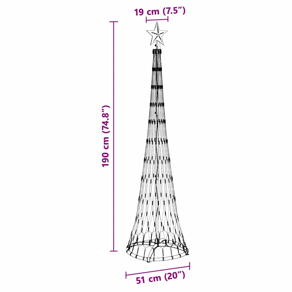 Arbre de Noël LED Blanc chaud 51 x 51 x 190 cm Métal - XIOS