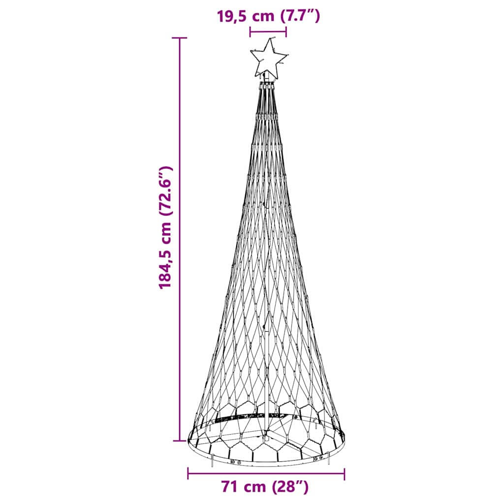 Arbre de Noël LED Blanc froid 71 x 71 x 184,5 cm Métal - XIOS