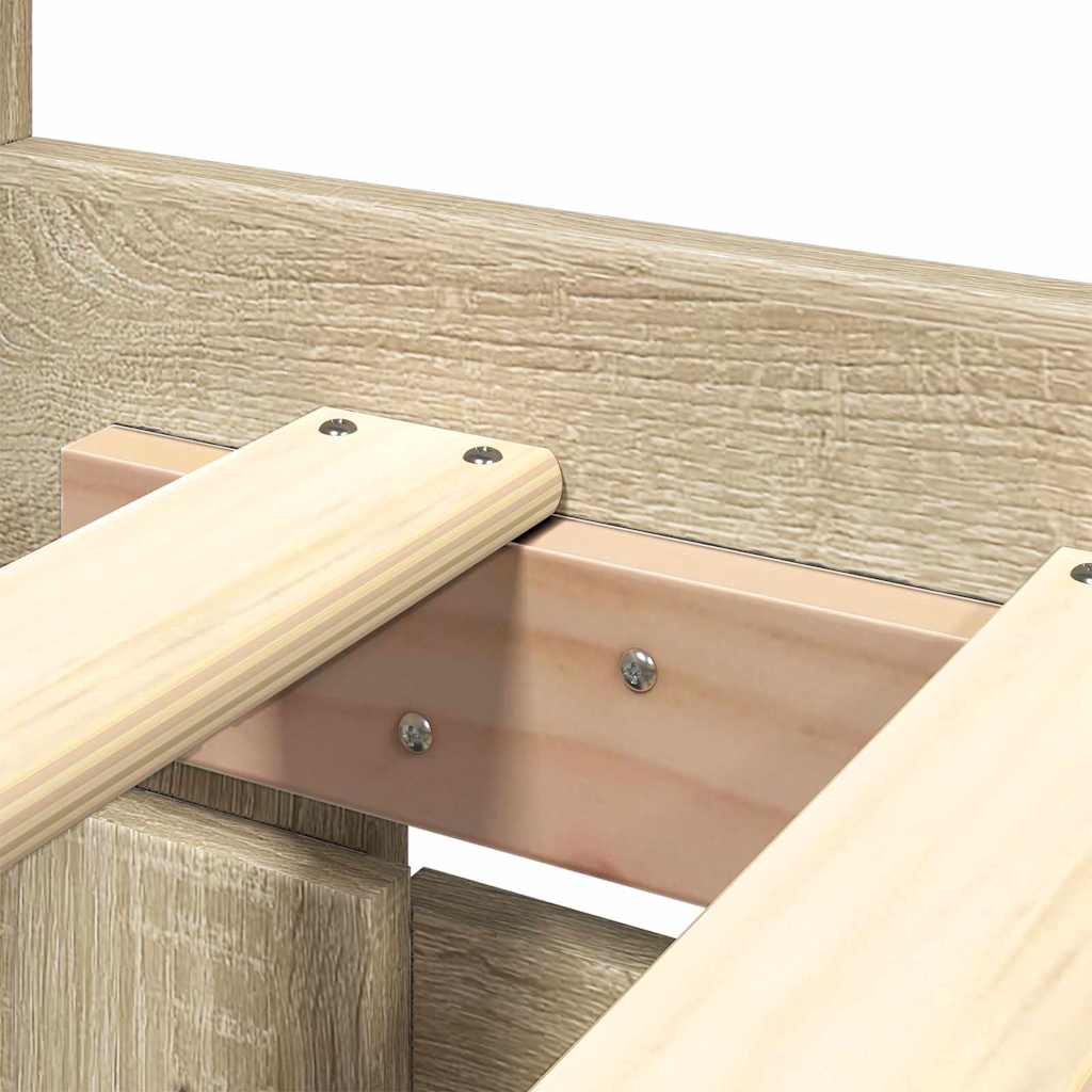 Cadre de lit 2 pcs Sonoma 153 x 203 cm Bois d'ingénierie - XIOS