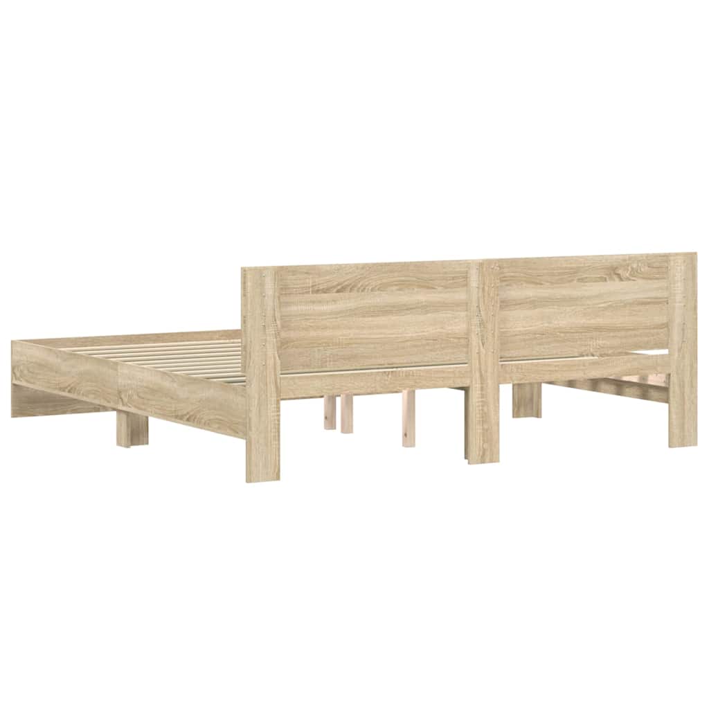 Cadre de lit Sonoma 193 x 203 cm Bois d'ingénierie