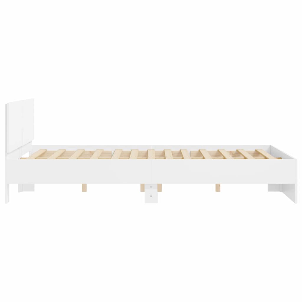 Cadre de lit Blanc 152 x 203 cm Bois d'ingénierie - XIOS