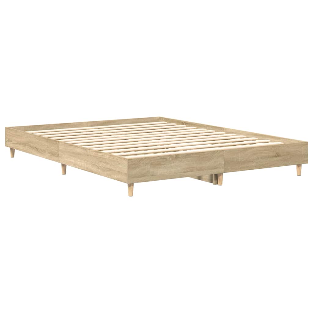 Cadre de lit 2 pcs Sonoma 152 x 203 cm Bois d'ingénierie - XIOS