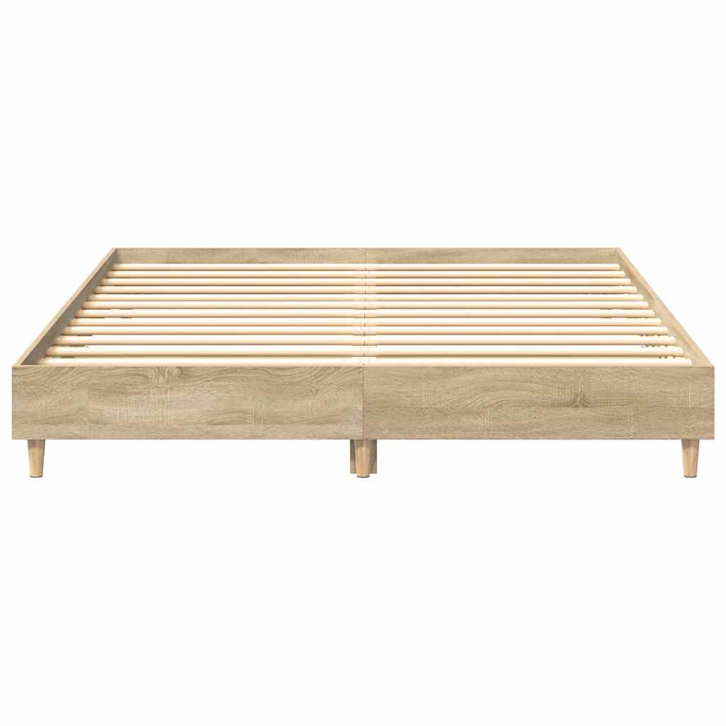Cadre de lit 2 pcs Sonoma 152 x 203 cm Bois d'ingénierie - XIOS