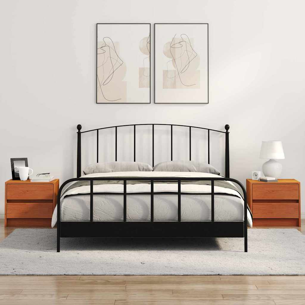 Tables de chevet 2 pcs Brun cire 40 x 30.5 x 35.5 cm