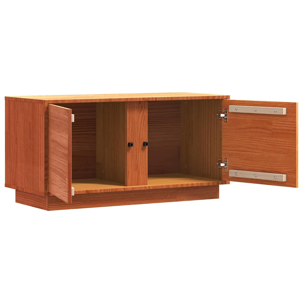 Meuble TV Brun cire 80 x 35 x 40,5 cm Pin massif - XIOS