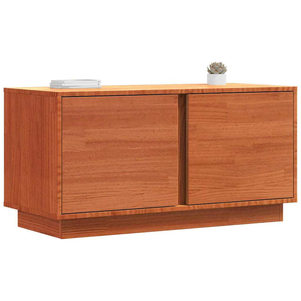Meuble TV Brun cire 80 x 35 x 40,5 cm Pin massif - XIOS