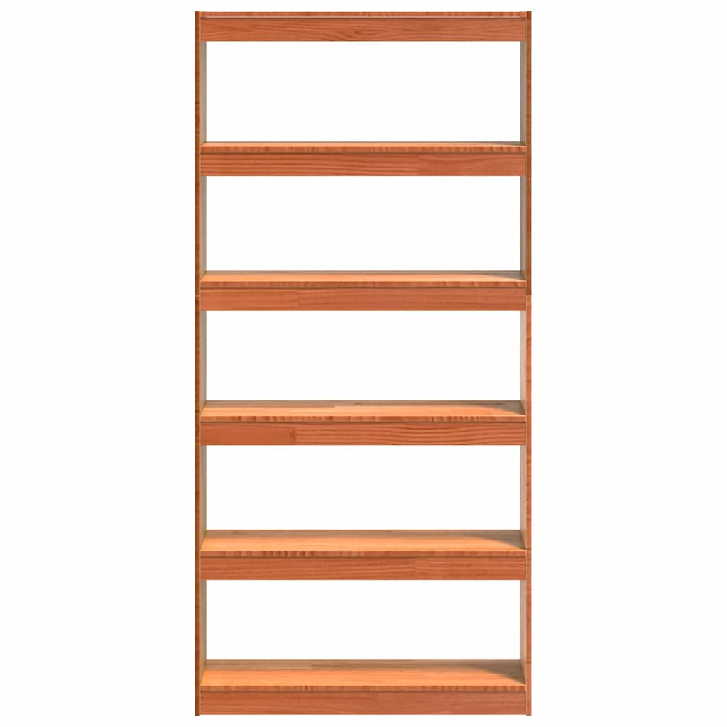 Bibliothèque Brun cire 80 x 30 x 167,5 cm Pin massif - XIOS