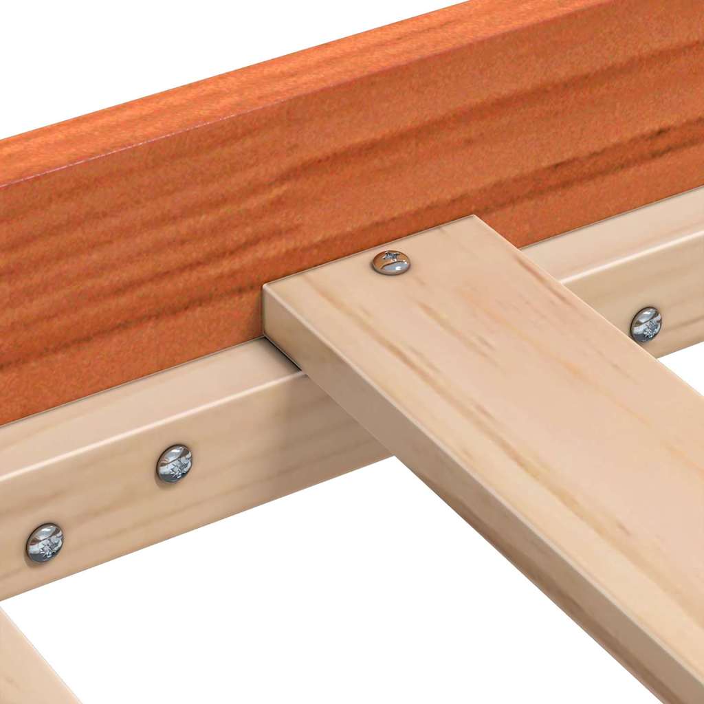 Lit de jour avec tête de lit Brun cire Pin massif - XIOS