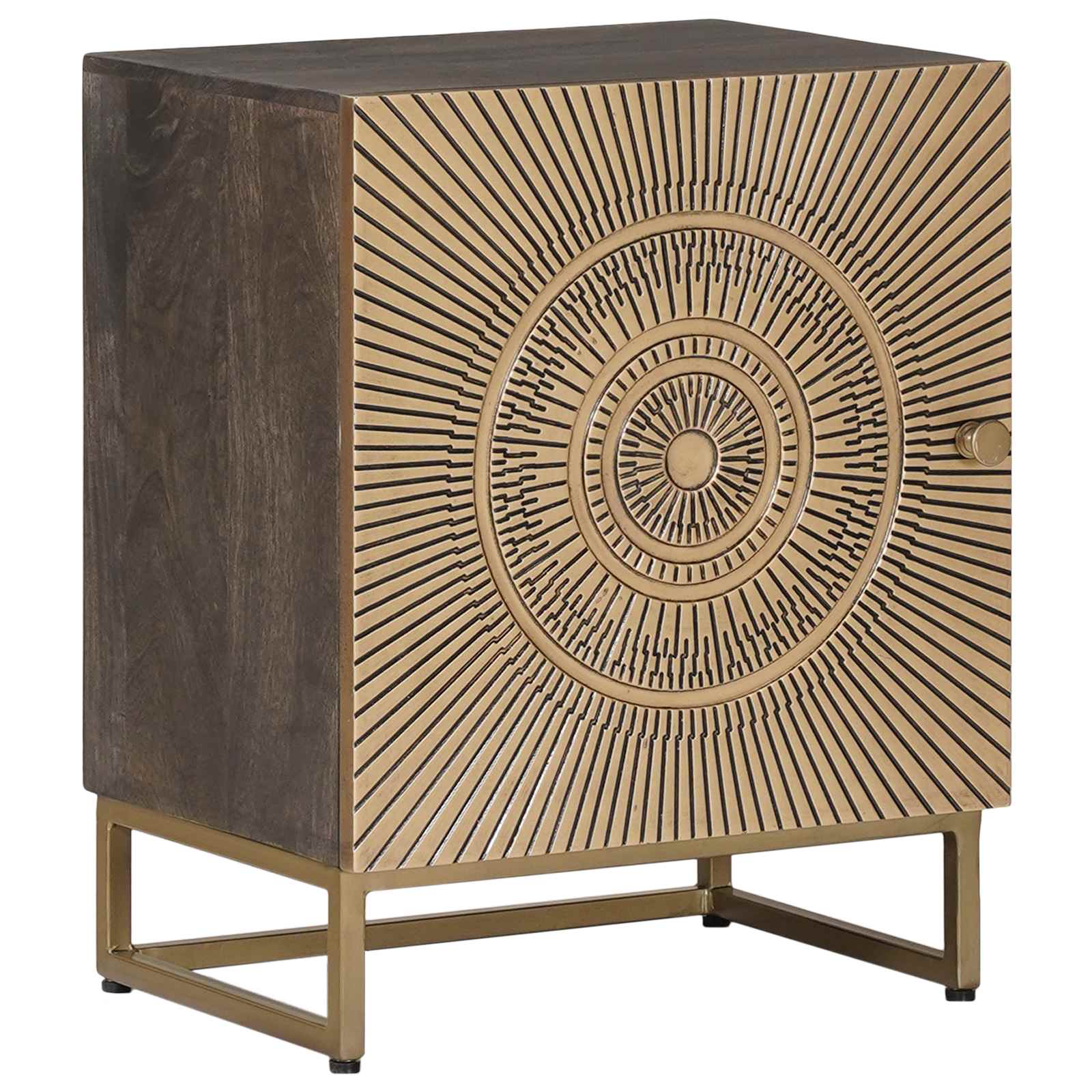 Cabinet de chevet Laiton 40 x 30 x 50 cm - XIOS