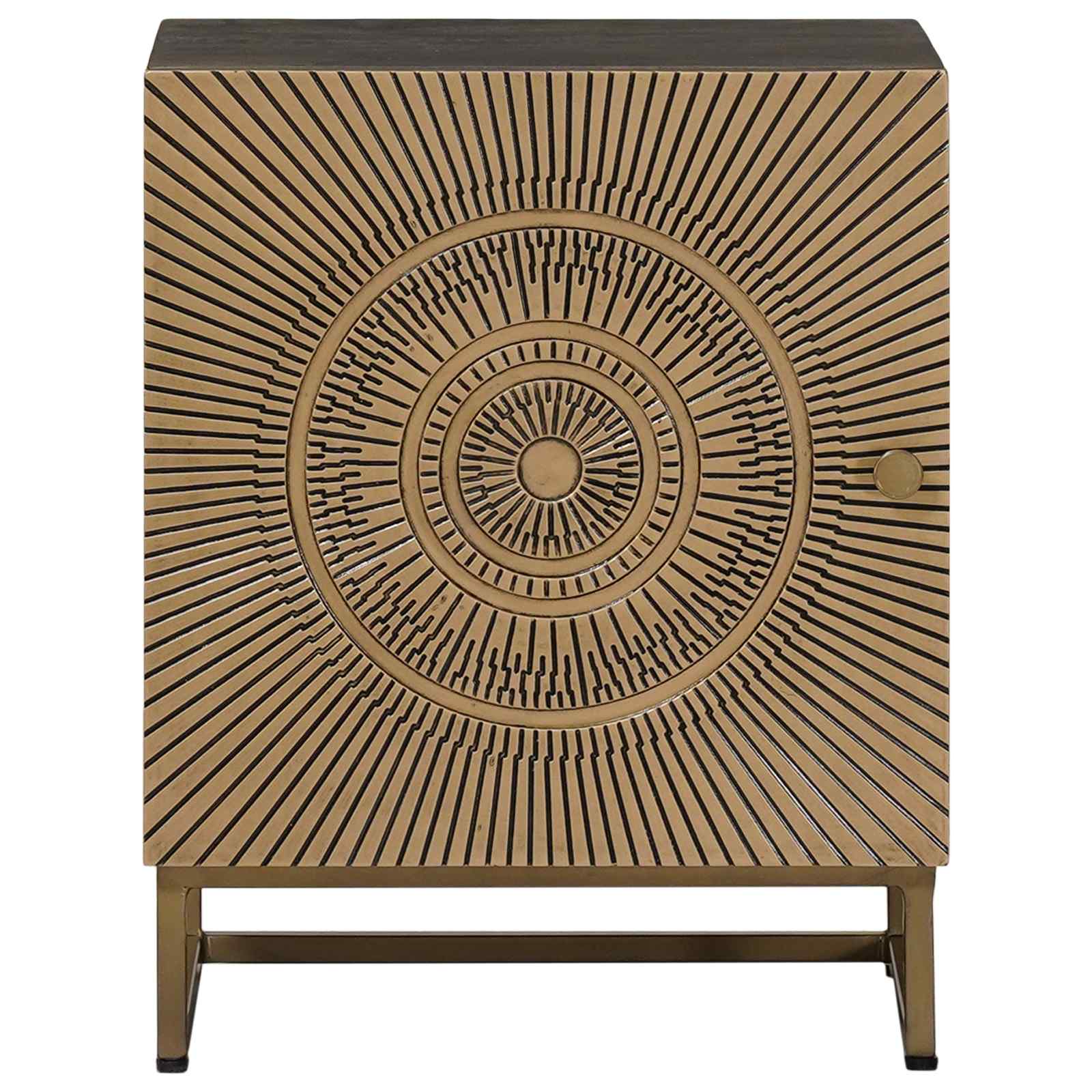 Cabinet de chevet Laiton 40 x 30 x 50 cm - XIOS