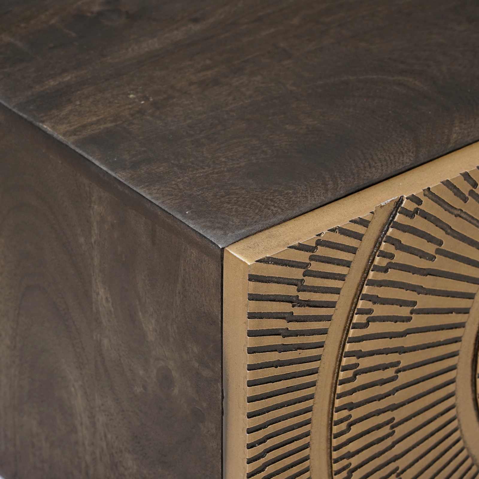 Cabinet de chevet Laiton 40 x 30 x 20 cm - XIOS