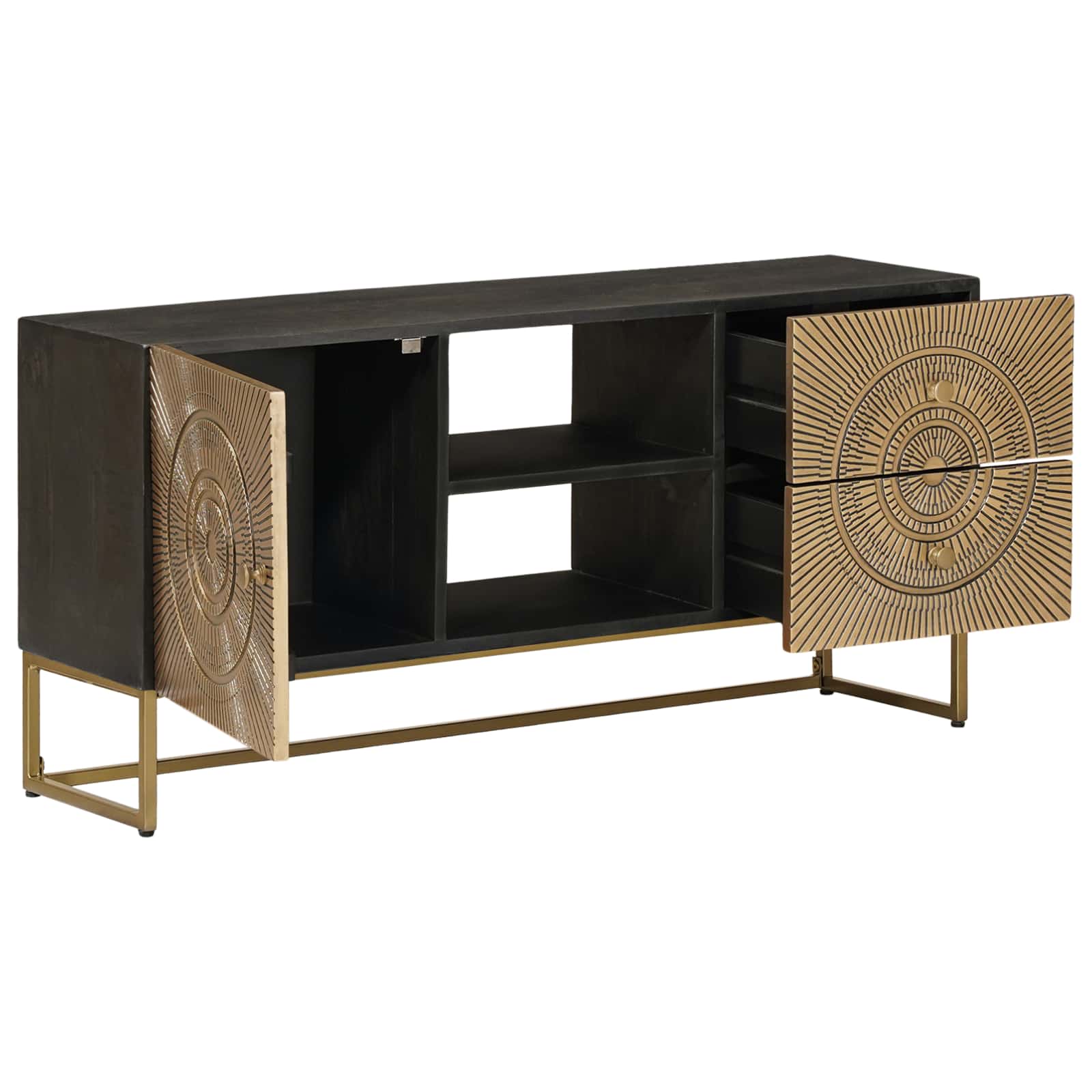 Meuble TV avec tiroir avec étagère Laiton 105 x 30 x 50 cm - XIOS