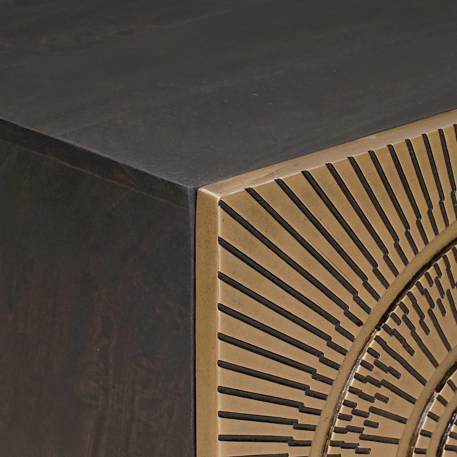 Meuble TV avec étagère avec stockage Laiton 105 x 30 x 35 cm - XIOS
