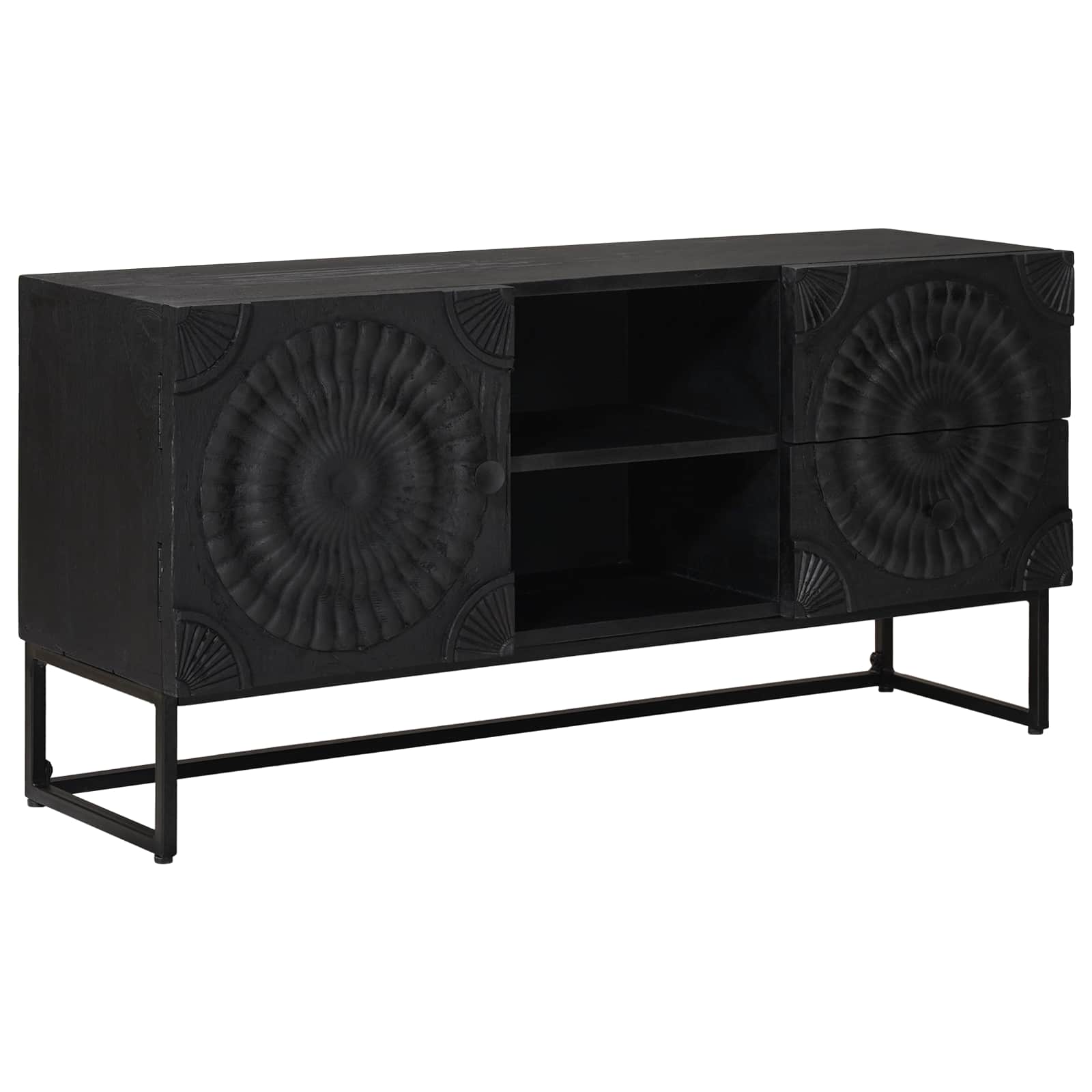 Meuble TV avec tiroir avec étagère Noir 105 x 30 x 54 cm - XIOS
