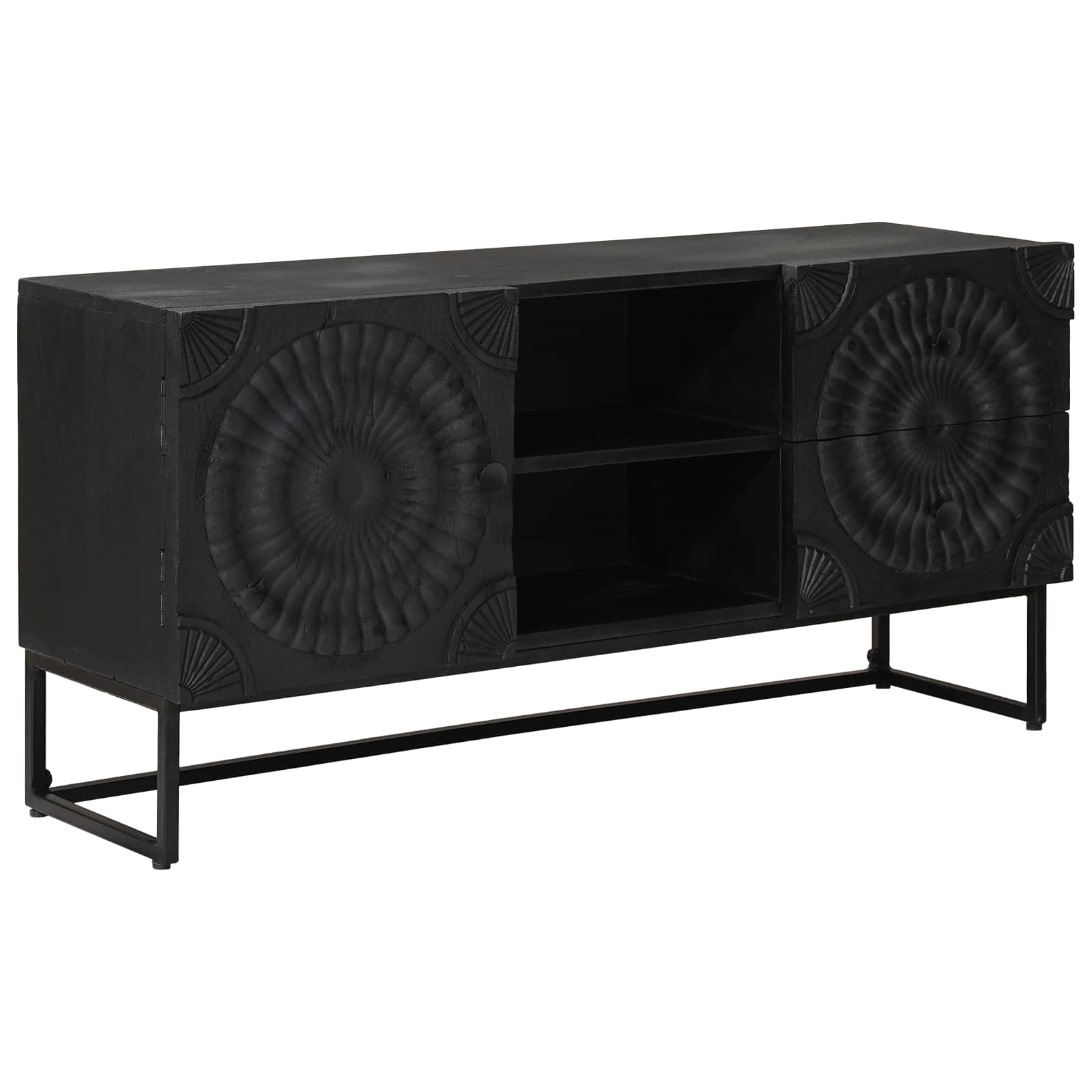 Meuble TV avec tiroir avec étagère Noir 105 x 30 x 54 cm - XIOS