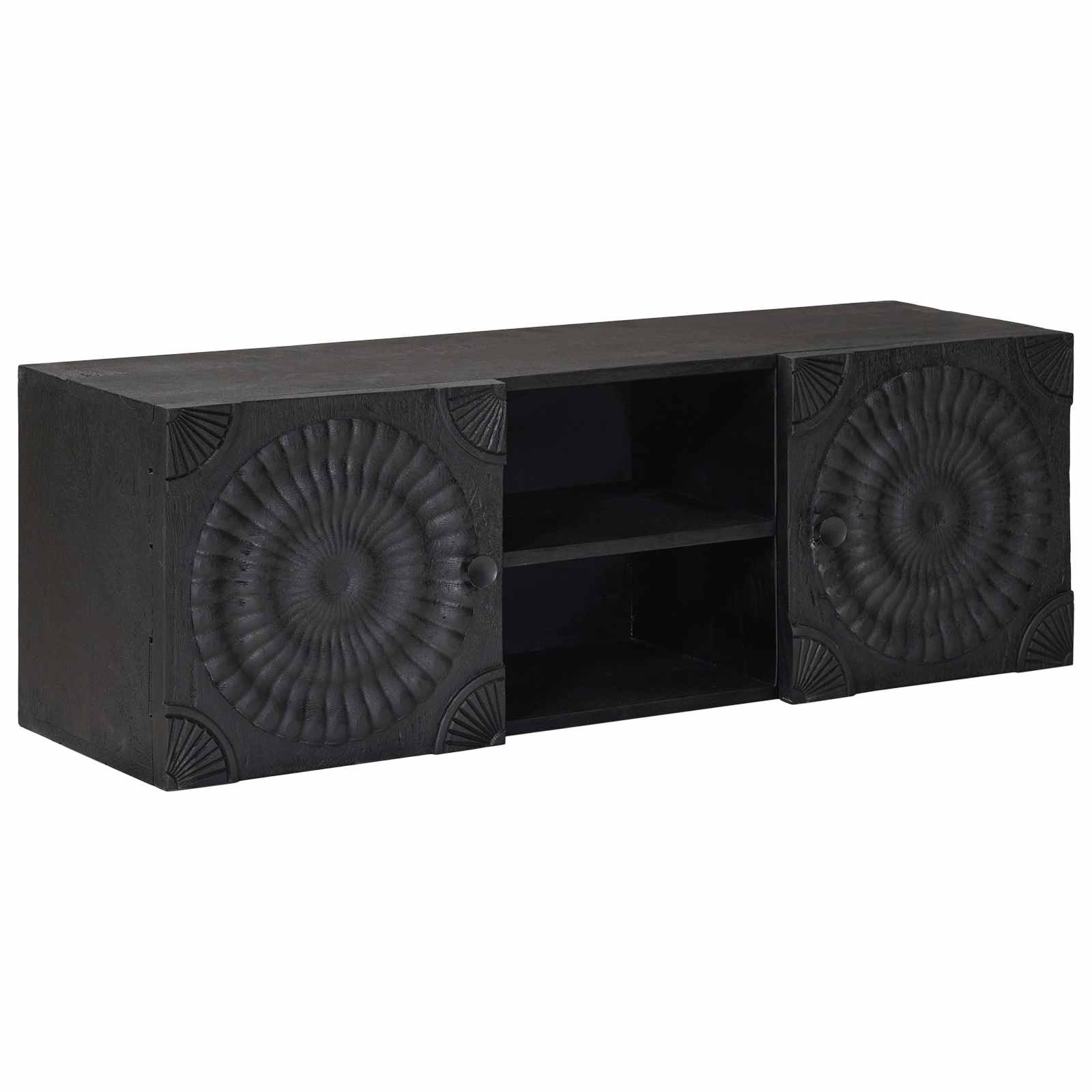 Meuble TV avec étagère avec stockage Noir 105 x 30 x 35 cm - XIOS