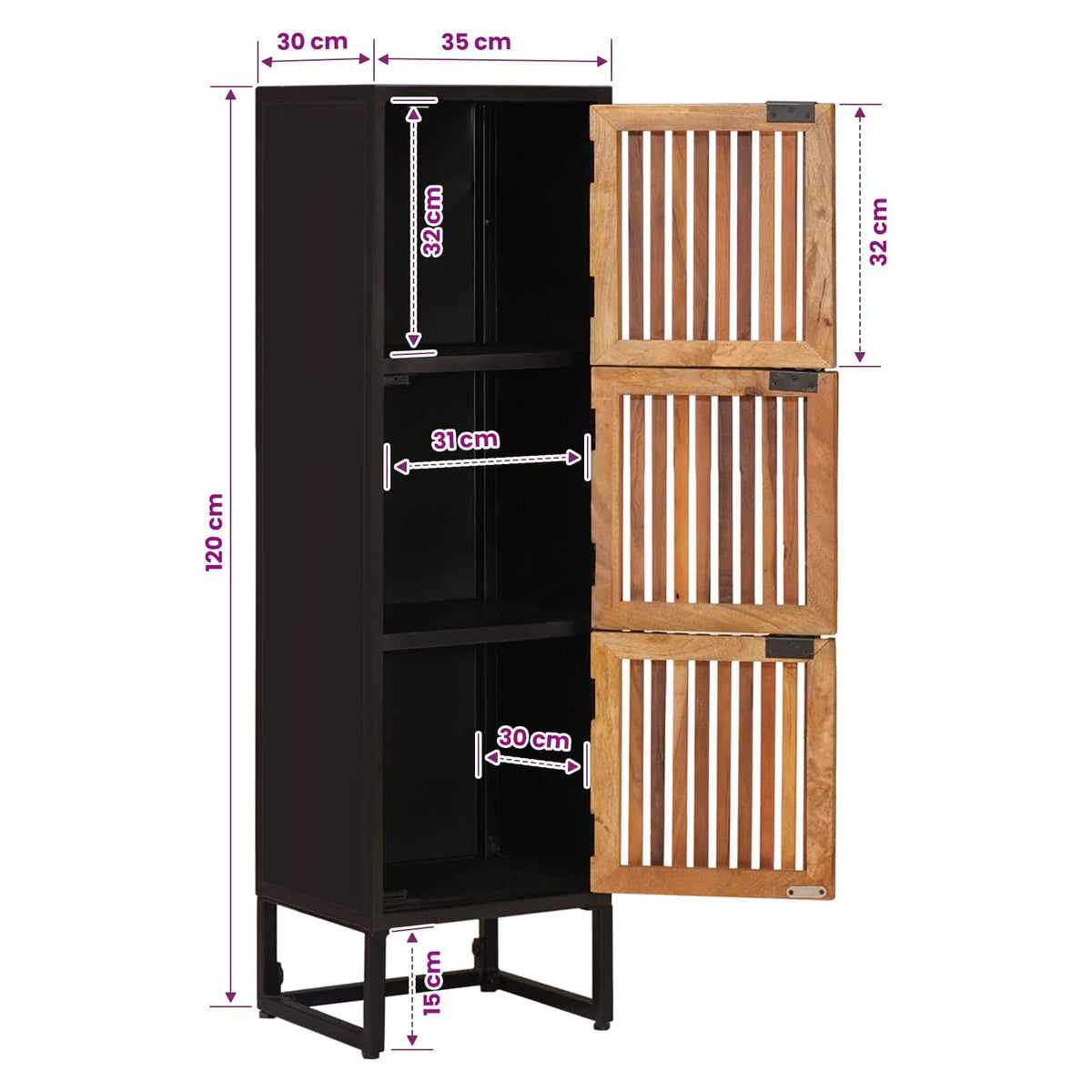 Haut Armoire 35 x 30 x 120 cm - XIOS
