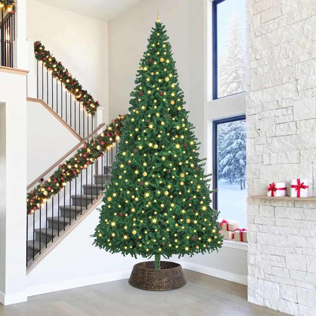 Collier de sapin de Noël Noir 90 x 90 x 28 cm Jacinthe d'eau - XIOS