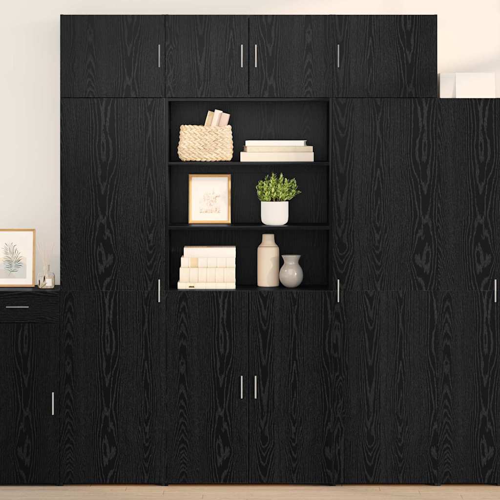 Haut Armoire Chêne noir 80 x 42,5 x 185 cm Bois d'ingénierie - XIOS