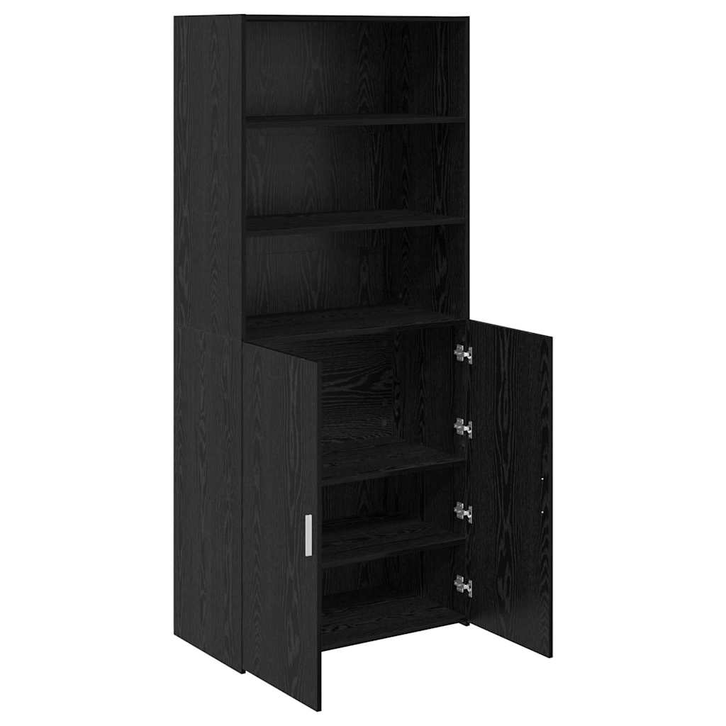 Haut Armoire Chêne noir 80 x 42,5 x 185 cm Bois d'ingénierie - XIOS