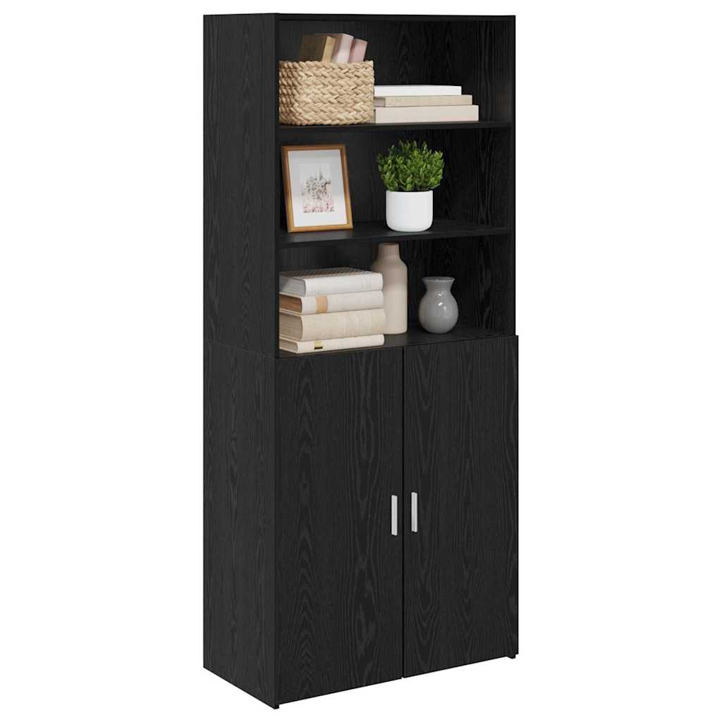 Haut Armoire Chêne noir 80 x 42,5 x 185 cm Bois d'ingénierie - XIOS