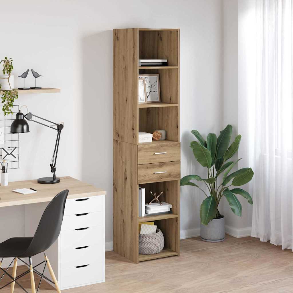 Haut Armoire avec tiroir Chêne artisanal 40 x 42,5 x 185 cm - XIOS