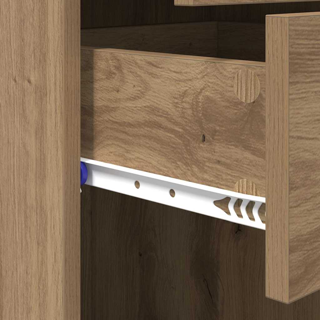Haut Armoire avec tiroir Chêne artisanal 45 x 42,5 x 185 cm - XIOS