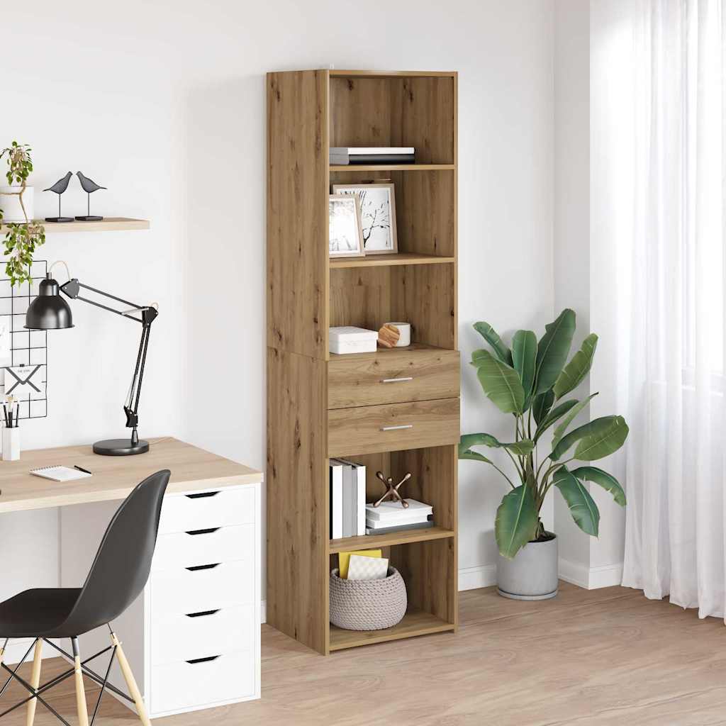 Haut Armoire avec tiroir Chêne artisanal 45 x 42,5 x 185 cm - XIOS