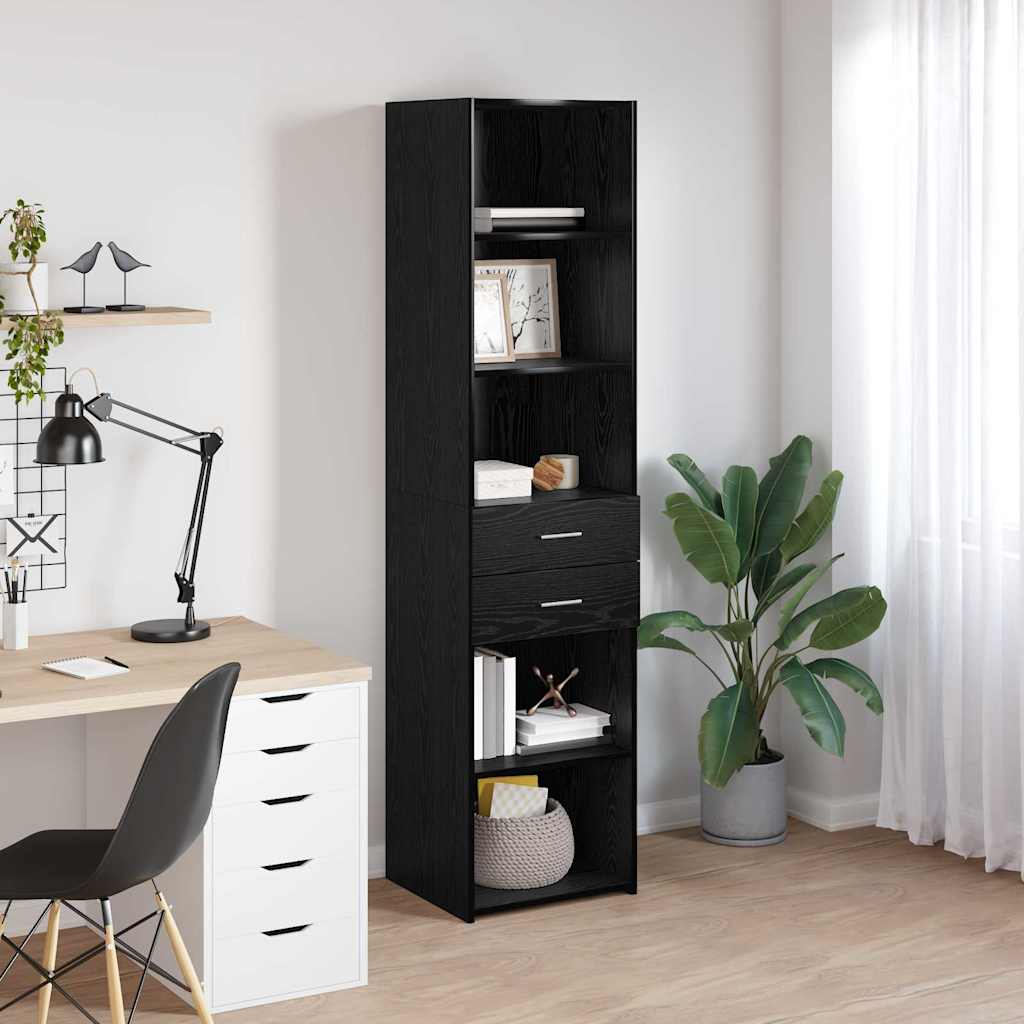 Haut Armoire Chêne noir 45 x 42,5 x 185 cm Bois d'ingénierie - XIOS