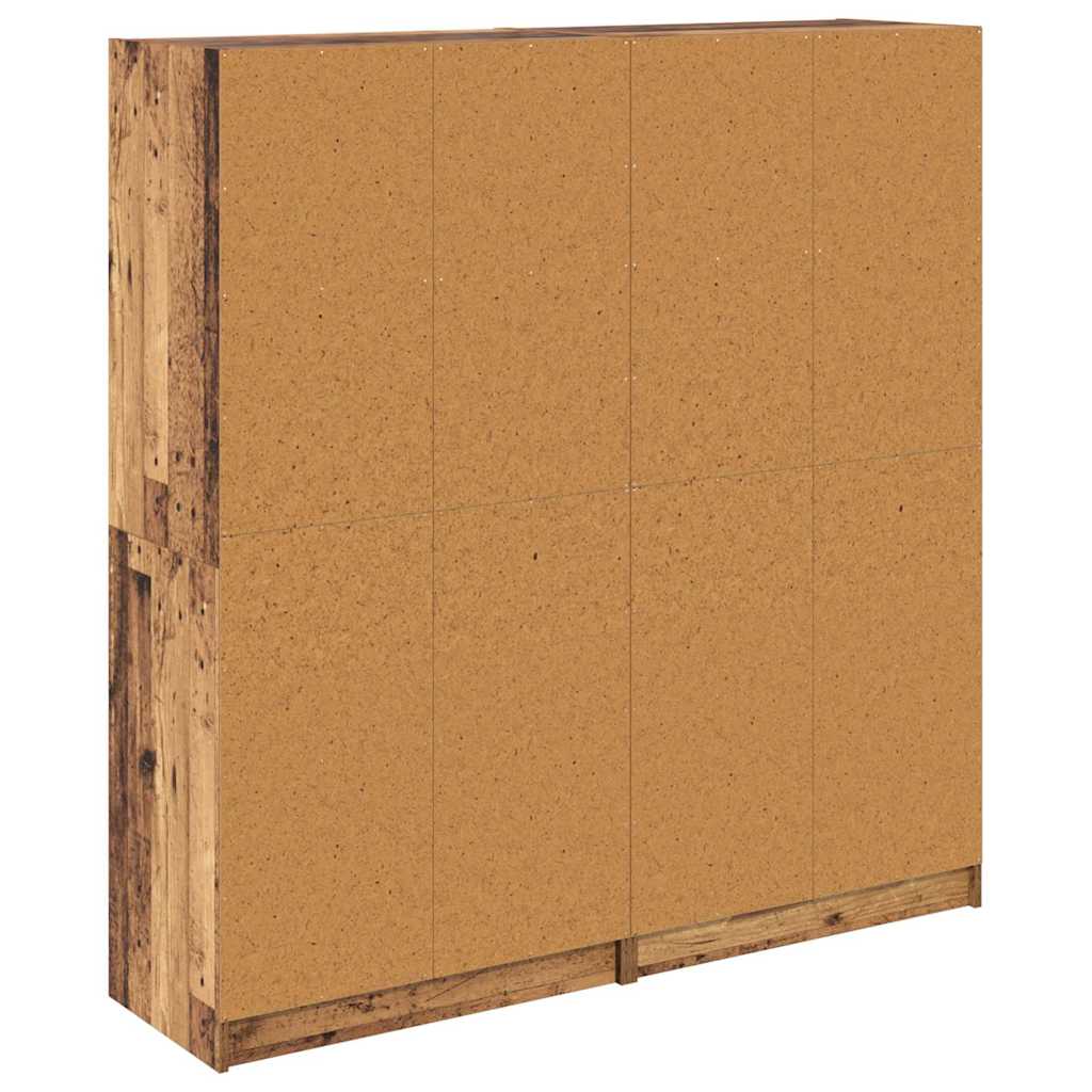 Haut Armoire 2 pcs Bois Ancien 136 x 37 x 142 cm - XIOS