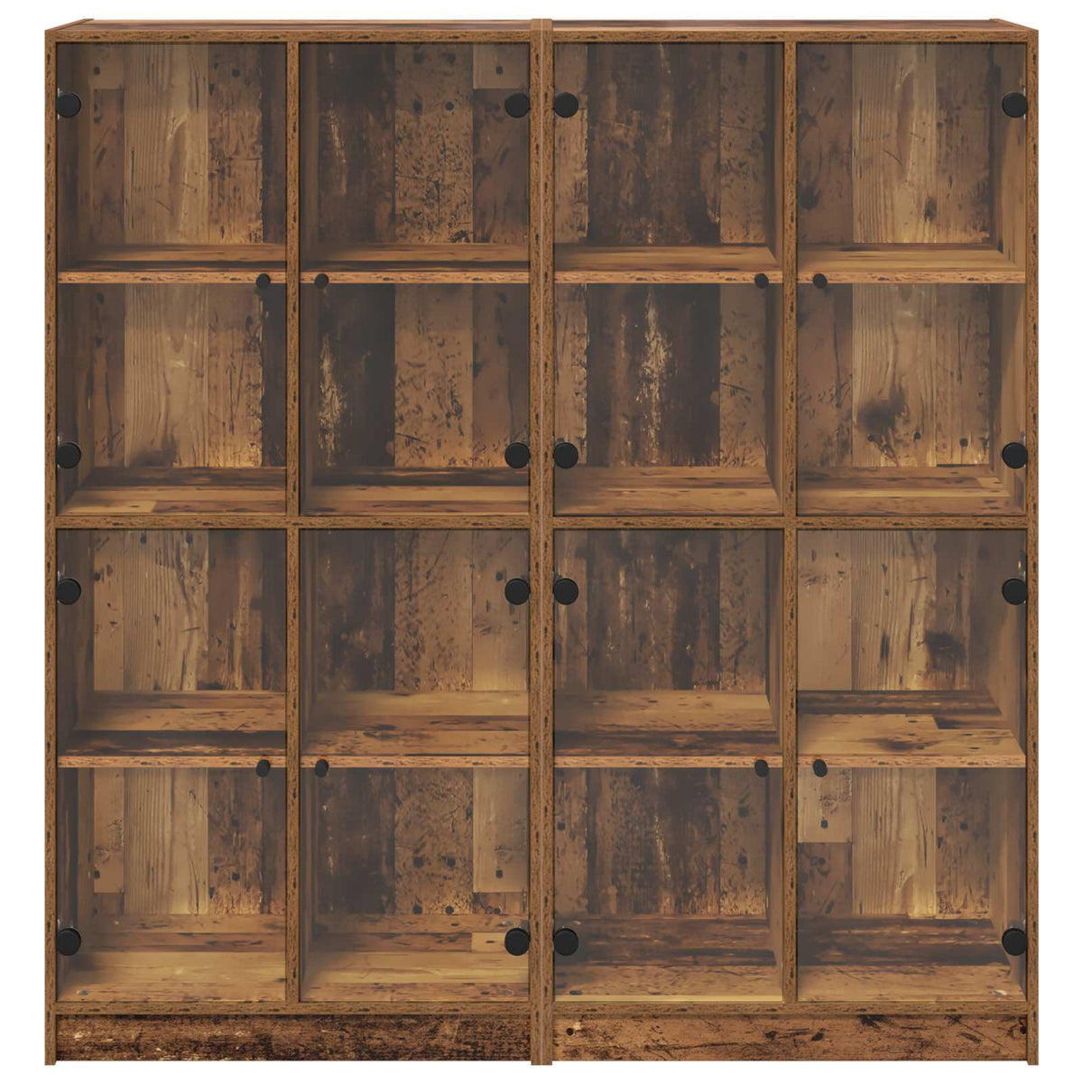 Haut Armoire 2 pc Bois Ancien 68 x 37 x 142 cm - XIOS